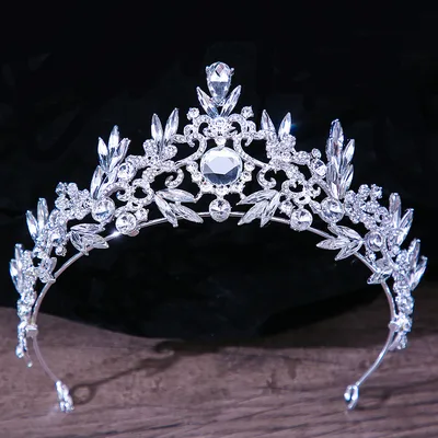 Bridal Headdress Rhinestone Mitzvah Crown Silver And White - Shop at LoveMi
