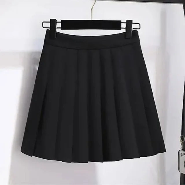 Uniform Three Piece College Style Pleated Skirt Black Skirt - Shop at LoveMi