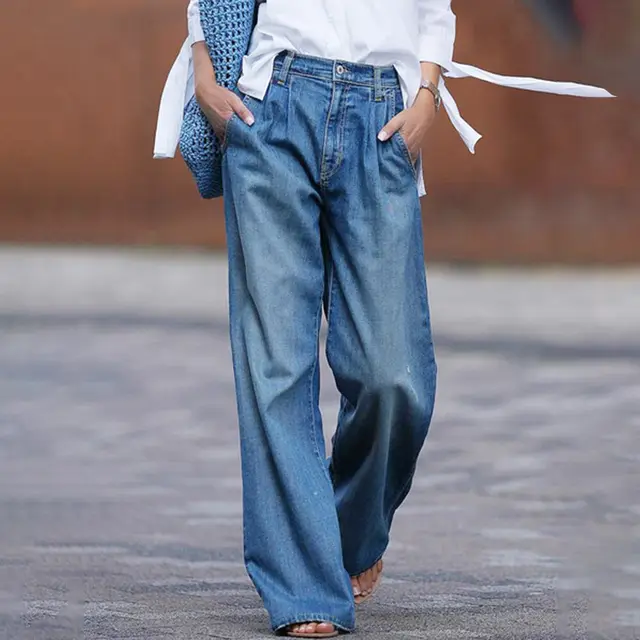 Nostalgic Jeans For Women With A High Waist And A Slimming Appearance Blue - Shop at LoveMi