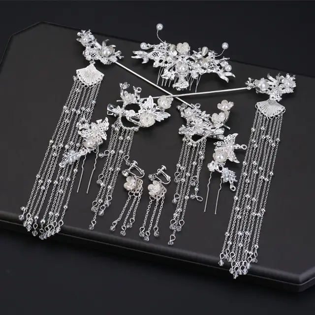 Shaking Hairpin Ancient Style Hair Accessories Complete Set Ear Clip Style - Shop at LoveMi