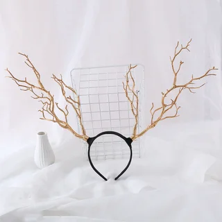 Exaggerate Branch Fashion Hair Band - Gold