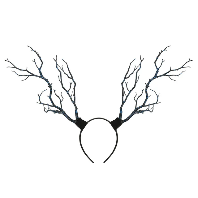 Exaggerate Branch Fashion Hair Band Navy Blue - Shop at LoveMi