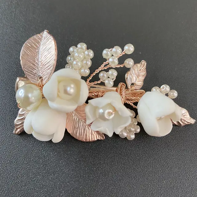 Handmade Wedding Exotic Bride Headwear Rose Gold - Shop at LoveMi