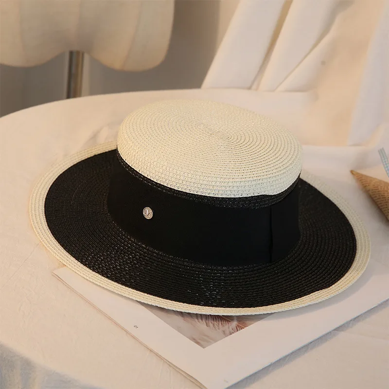 Women's Straw Hat Fashion Korean Version Trendy Sun Protection - Blackeaves And White Roofs
