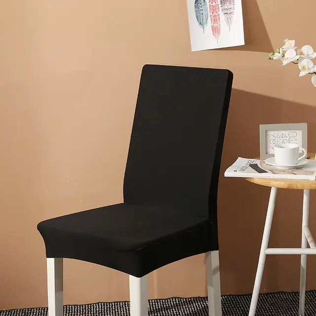 Modern minimalist home stretch fabric dining chair cover Black - Shop at LoveMi