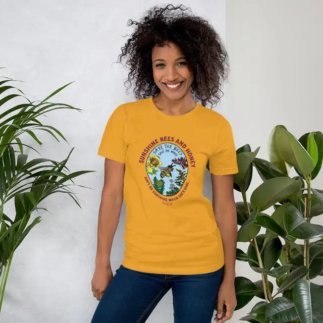 European And American Digital Printing Casual Round Neck Short Sleeves Yellow - Shop at LoveMi