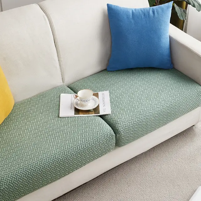 Knitted Elastic Sofa Cover Cushion All season Universal Green - Shop at LoveMi
