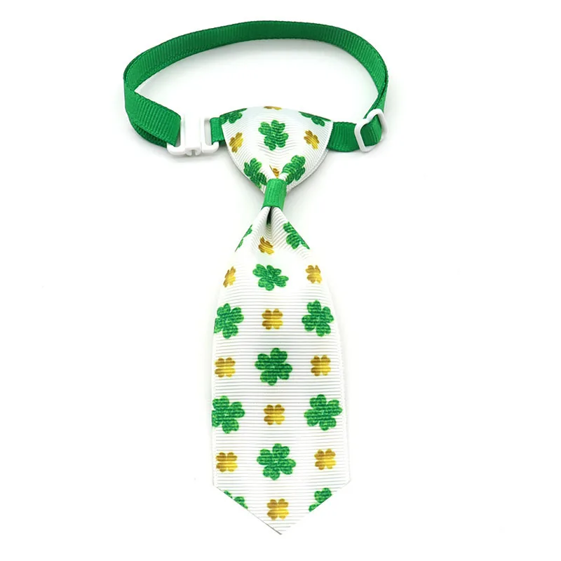 St. Patrick's Day Four-leaf Clover Bow Pet Tie - 4 Style - View 1