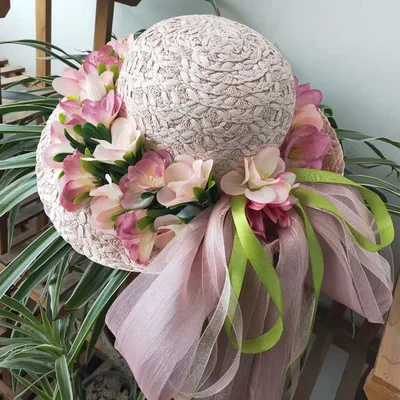 Rural Ribbon Adjustable Sun Protection Straw Hat Light Pink - Shop at LoveMi