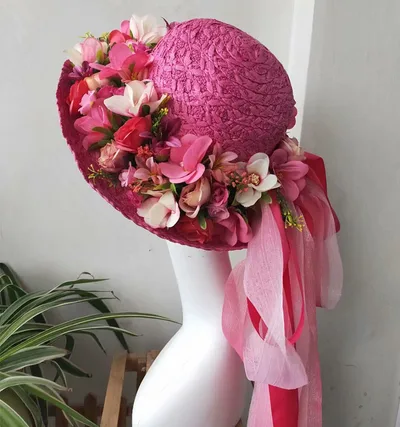 Rural Ribbon Adjustable Sun Protection Straw Hat Red - Shop at LoveMi