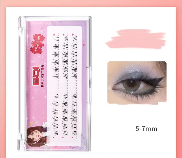 One Piece Natural Thick False Eyelashes One Piece Small Crescent 3Rows - Shop at LoveMi