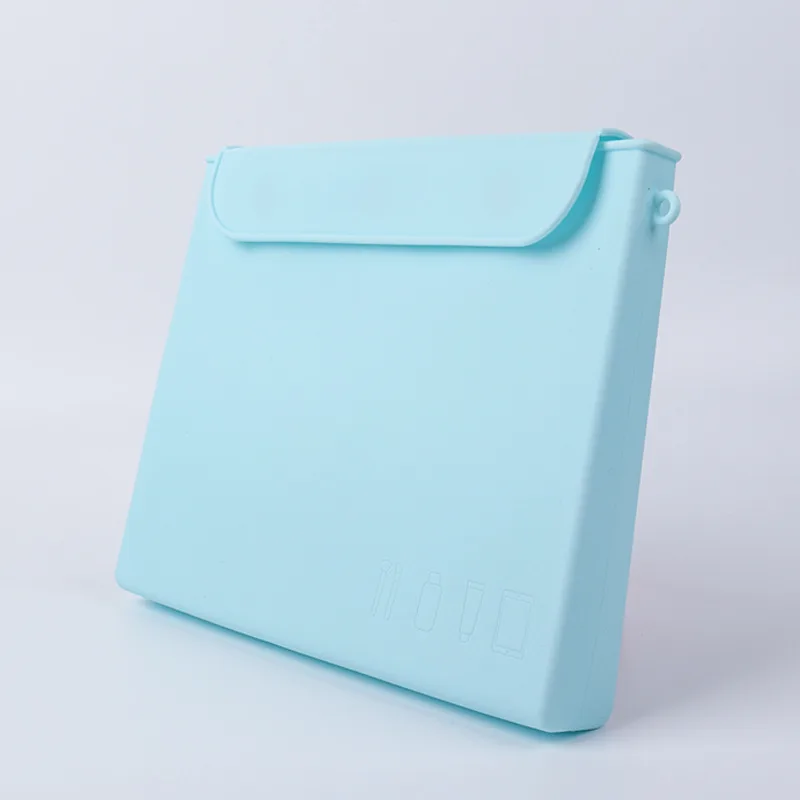 Women's Fashion Casual Silicone Large Capacity Portable Cosmetic Organizer Blue - Shop at LoveMi