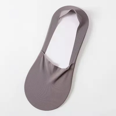 Women's Fashion Silicone Non slip Shallow Boat Socks Dark Grey - Shop at LoveMi