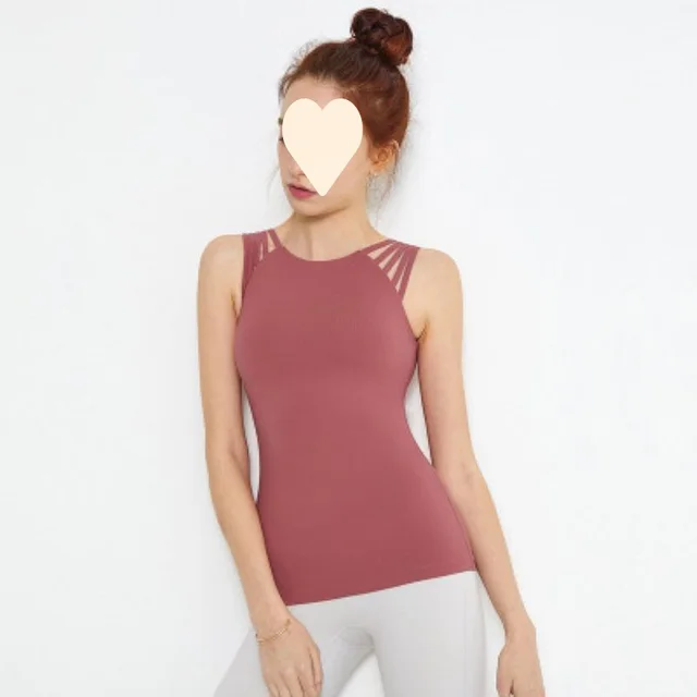 Elastic Slimming Yoga Jacket Vest Women's Sexy Multi shoulder Carmine - Shop at LoveMi