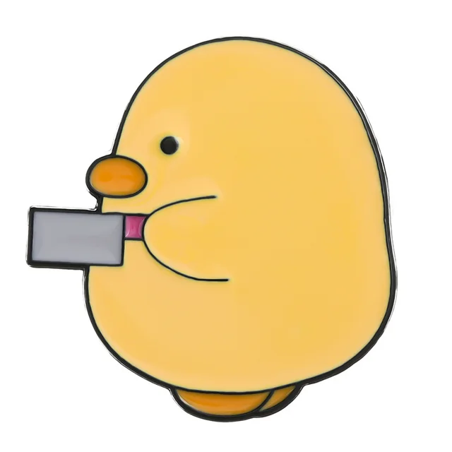 Penguin Small Yellow Duck Brooch Cute Japanese Style Badge Xz7817 - Shop at LoveMi