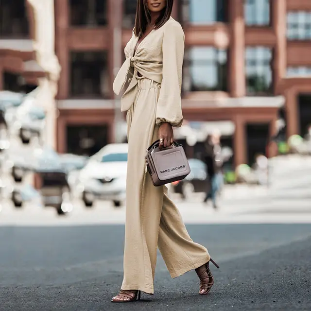 Long Sleeve Suit Casual Solid Color Apricot - Shop at LoveMi