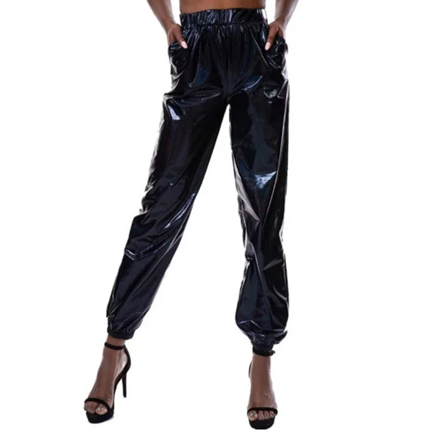 Fashion Casual Colorful Solid Color High elastic Women's Trousers Black - Shop at LoveMi