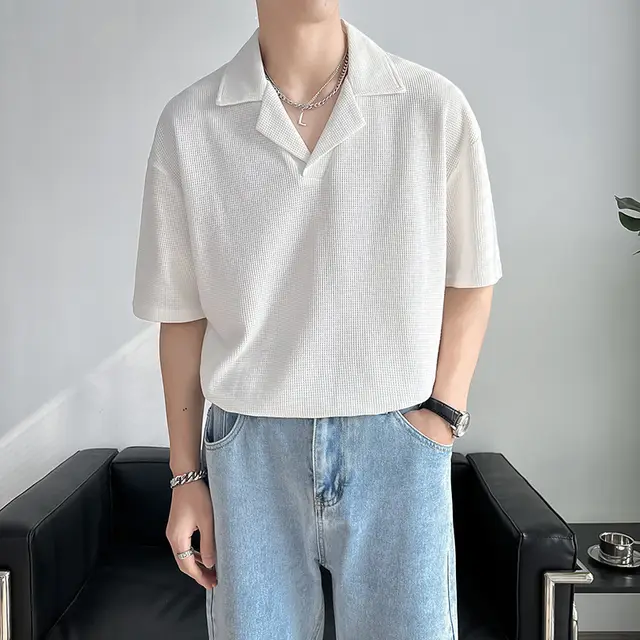Men's Fashion Shirt Short Sleeve White - Shop at LoveMi