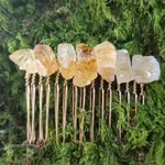 Citrine Gold Hair Comb