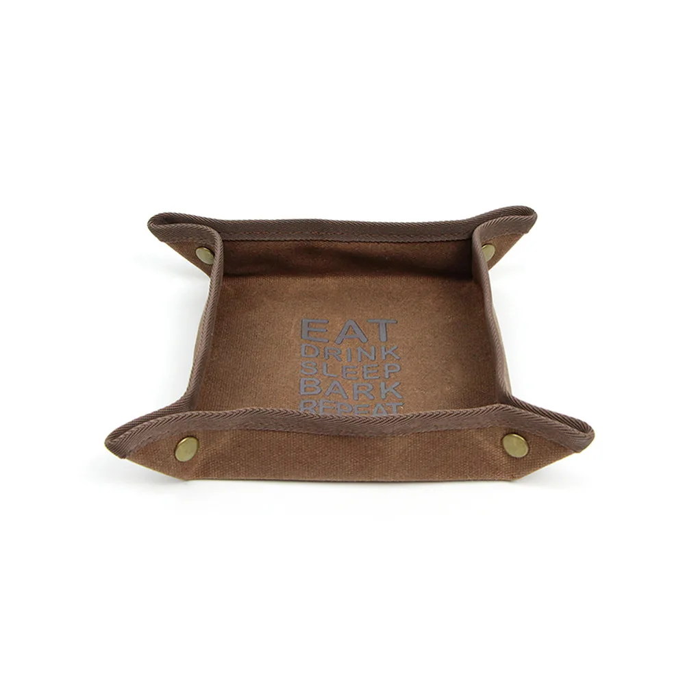 Foldable Canvas Easy To Clean Pet Portable Food Bowl Earth Brown - Shop at LoveMi
