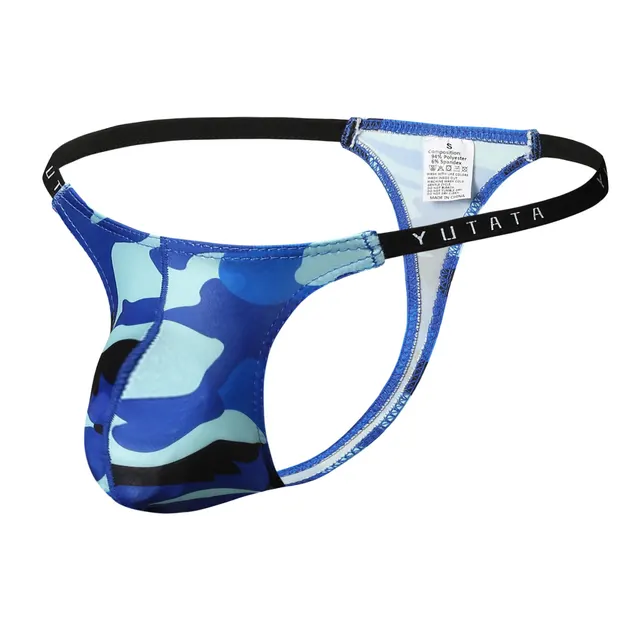 Low Waist Men's Bullet T back Bag Camouflage Underwear Royal Blue Camouflage - Shop at LoveMi