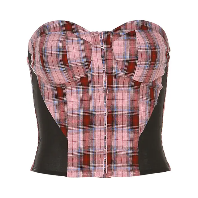 Women's Clothing Midriff baring Top Short Hip hugger Skirt Suit Pink Vest - Shop at LoveMi