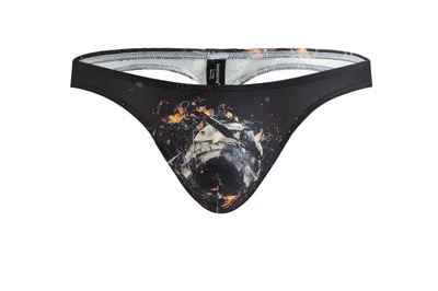 Printed Men's Ice Silk Comfort Personality Shorts Black Tank - Shop at LoveMi