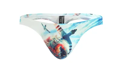 Printed Men's Ice Silk Comfort Personality Shorts Thunder Fighter - Shop at LoveMi