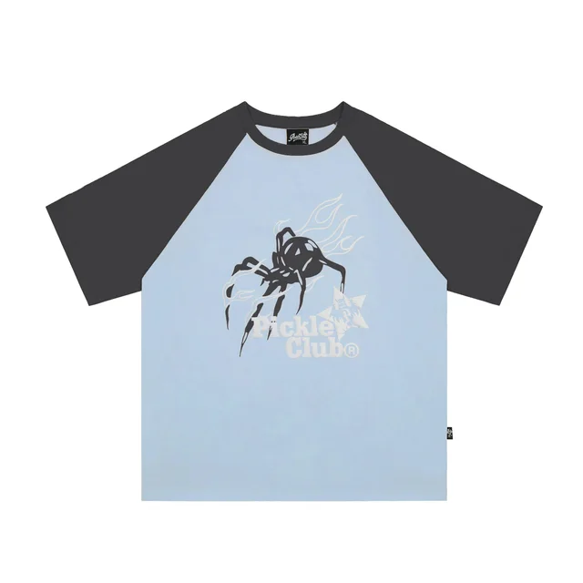 Harajuku Casual Hip Hop Female Vintage Oversized Street Retro Summer Letters T shirts Blue Grey - Shop at LoveMi
