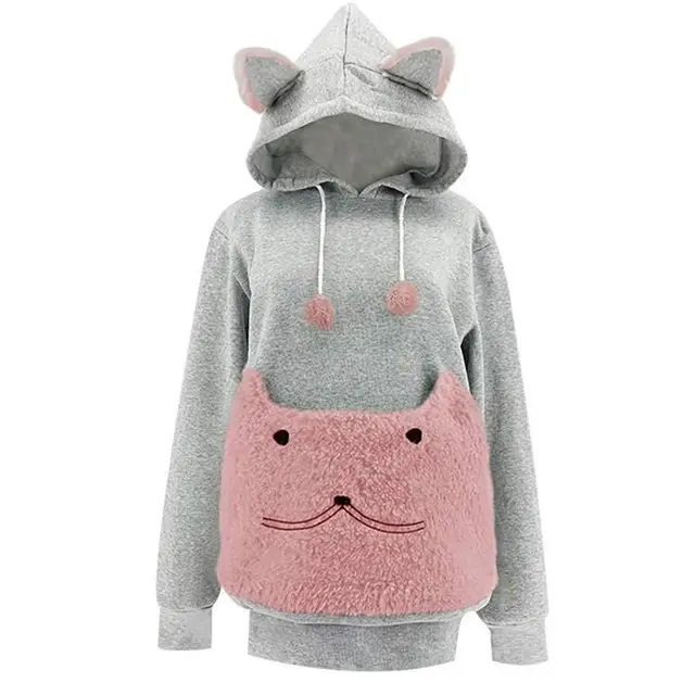 Long Sleeved Hooded Sweater In Europe And America Pink - Shop at LoveMi