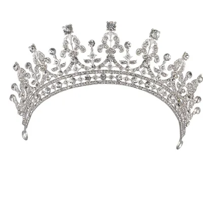 Queen Bridal Wedding Crown Headdress White - Shop at LoveMi