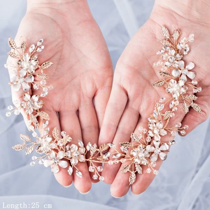 Gold Bridal Headdress Wedding Dress Accessories Gold - Shop at LoveMi