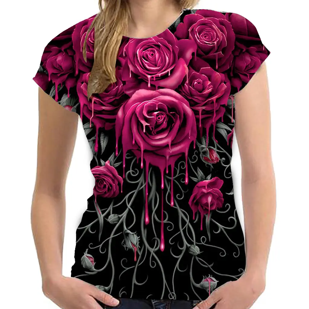 Women's Rose Summer Short Sleeve - Wtx143