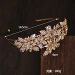 Luxury Gold Crystal Headwear Rhinestone - Gold