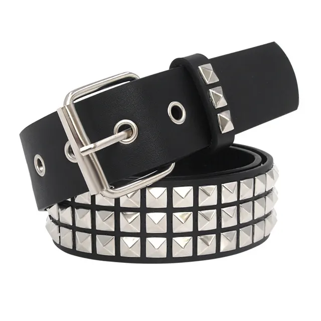 Rivet Belt Belt Men's And Women's Jeans Soft Surface Pin Buckle Black - Shop at LoveMi