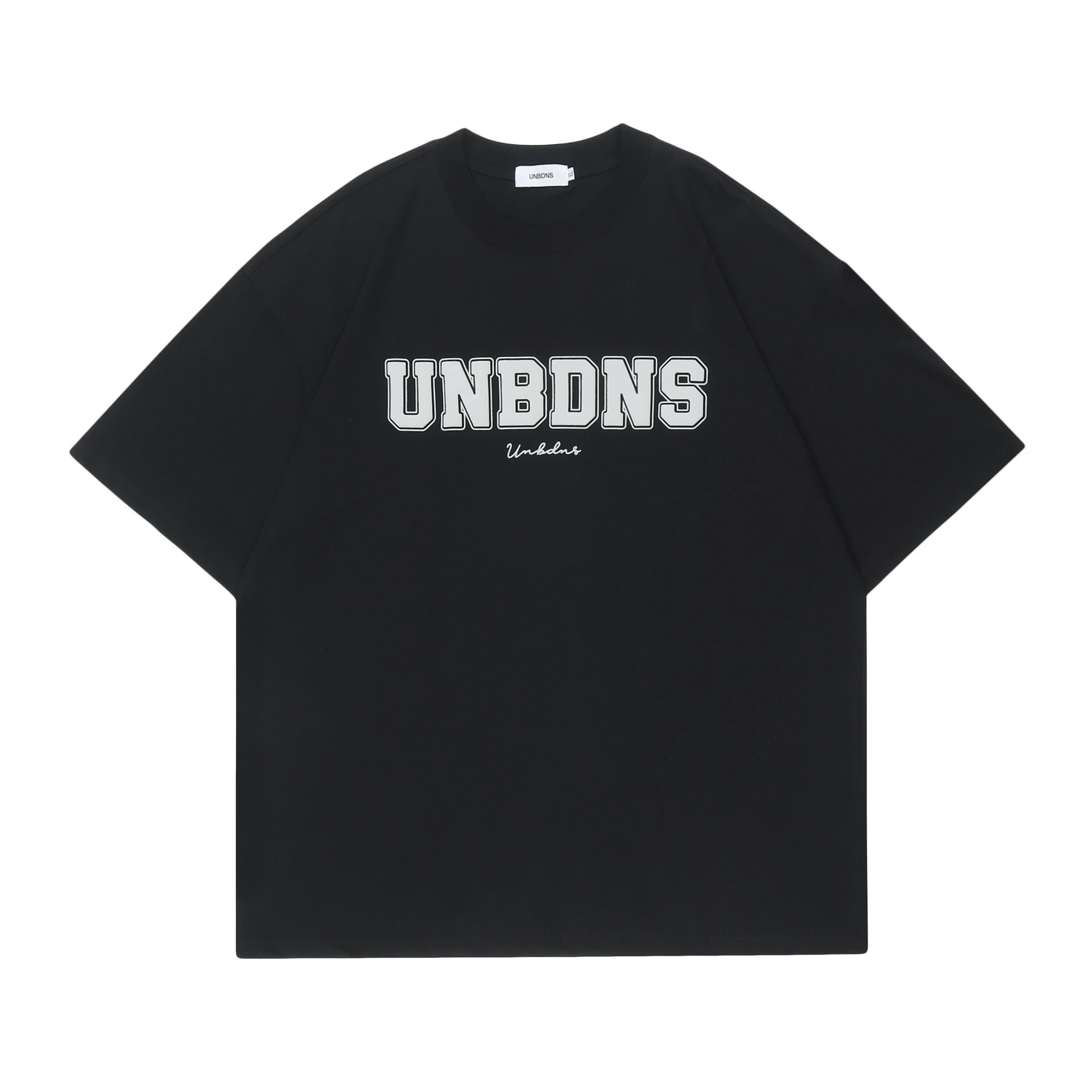 American Retro Street Letters Minority Simple Casual Short Sleeve - Black