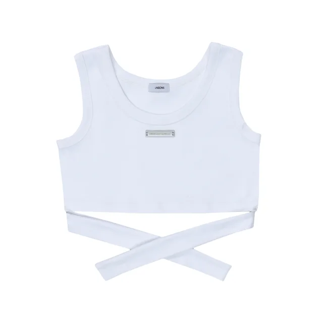 Women's Street Fashion Special interest Design Short Strap Vest White - Shop at LoveMi