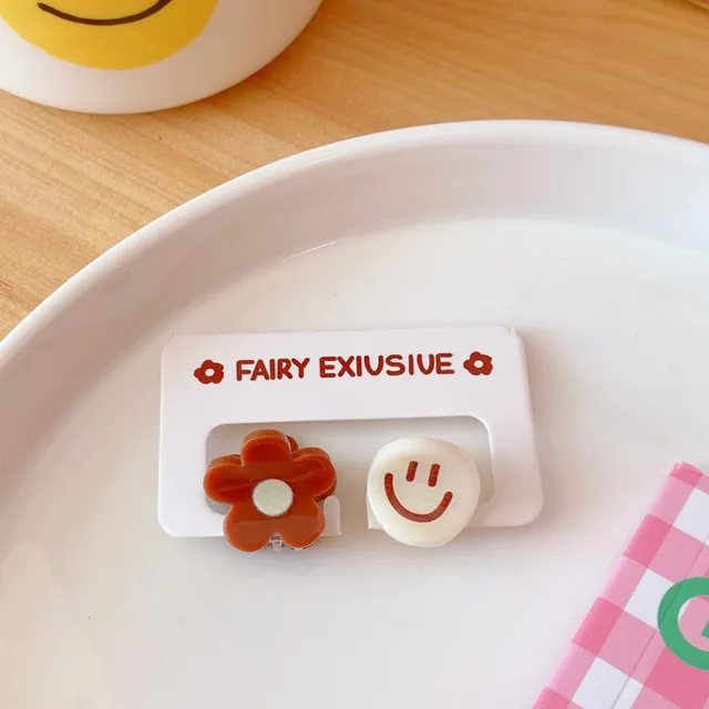 Hair Accessories Candy Color Cute Mini Small Hairclip Cartoon Bear Bang Clip Broken Hair Grip Student Jewelry 2 Autumn Milk Coffee - Shop at LoveMi