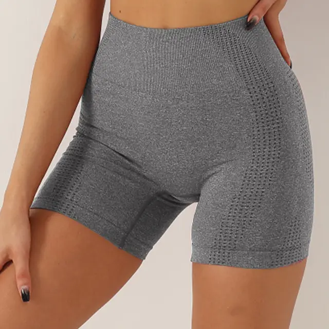 Workout Yoga Shorts For Women Summer Running Gym Shorts Light Grey - Shop at LoveMi