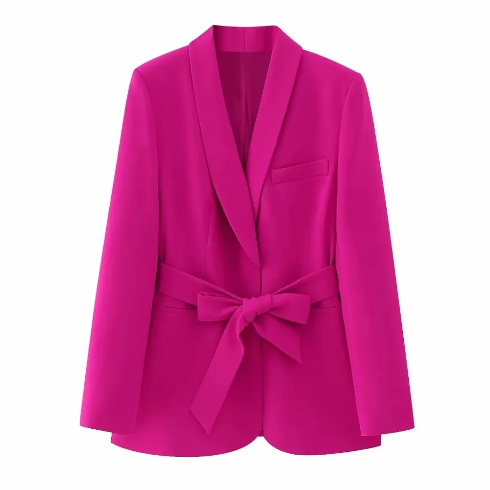Women's French Style With Belt Dress Small Suit Jacket Casual Trousers - Top Rose