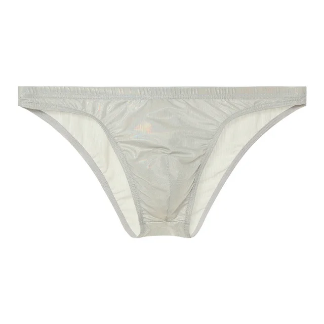 New Men's Underwear Bikini Imitation Shorts Bladder Bag Briefs Silver - Shop at LoveMi