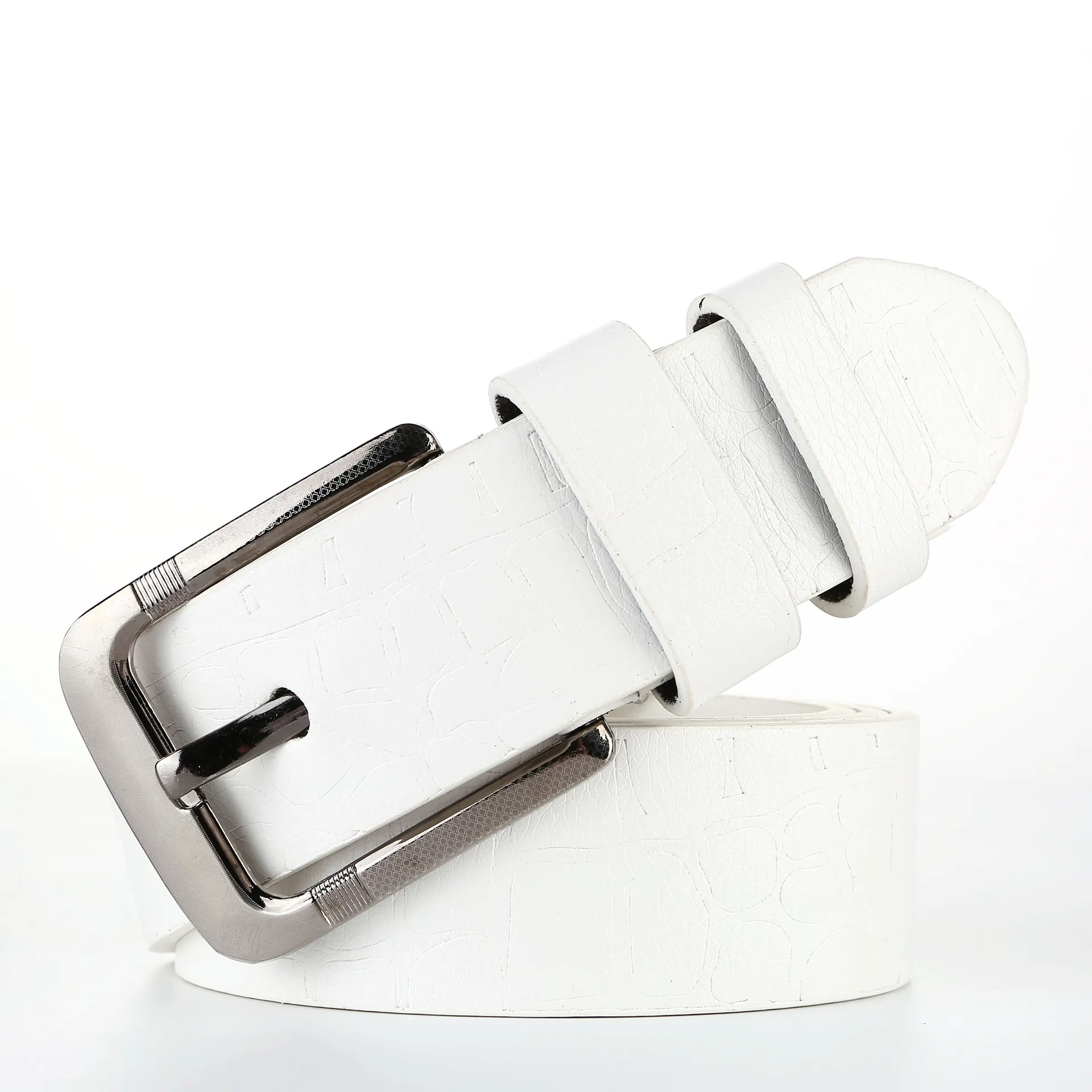 Simple And Versatile Denim Belt - White
