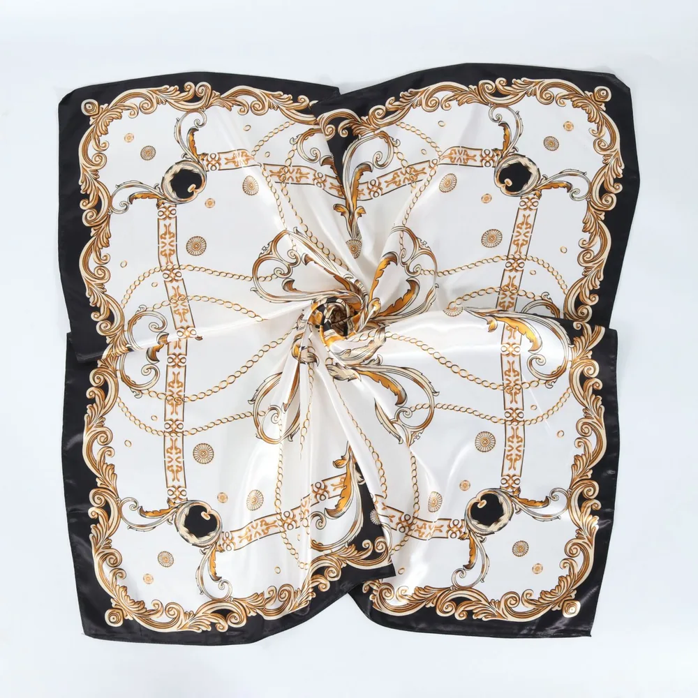 Women's Fashion Simple Satin Satin Printed Scarf 1 Color 90X90Cm 1 Hot Sale Color-90X90Cm - Shop at LoveMi