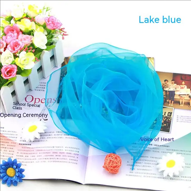 Perform Dance New Pure Color Chiffon Scarf Lake Blue - Shop at LoveMi