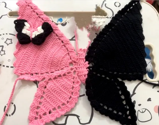 Sweet And Hot Pure And Sexy Bow Knot Cut Camisole Pink Black Butterfly - Shop at LoveMi