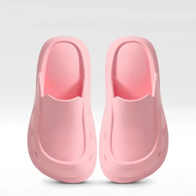 Baotou Thick Bottom Fashion Slippers Outerwear Home Shoes EVA Non slip Casual Beach Shoes Pink - Shop at LoveMi