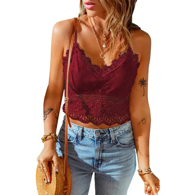 European And American Strap Lace Bra For Women Lc257144 Red - Shop at LoveMi