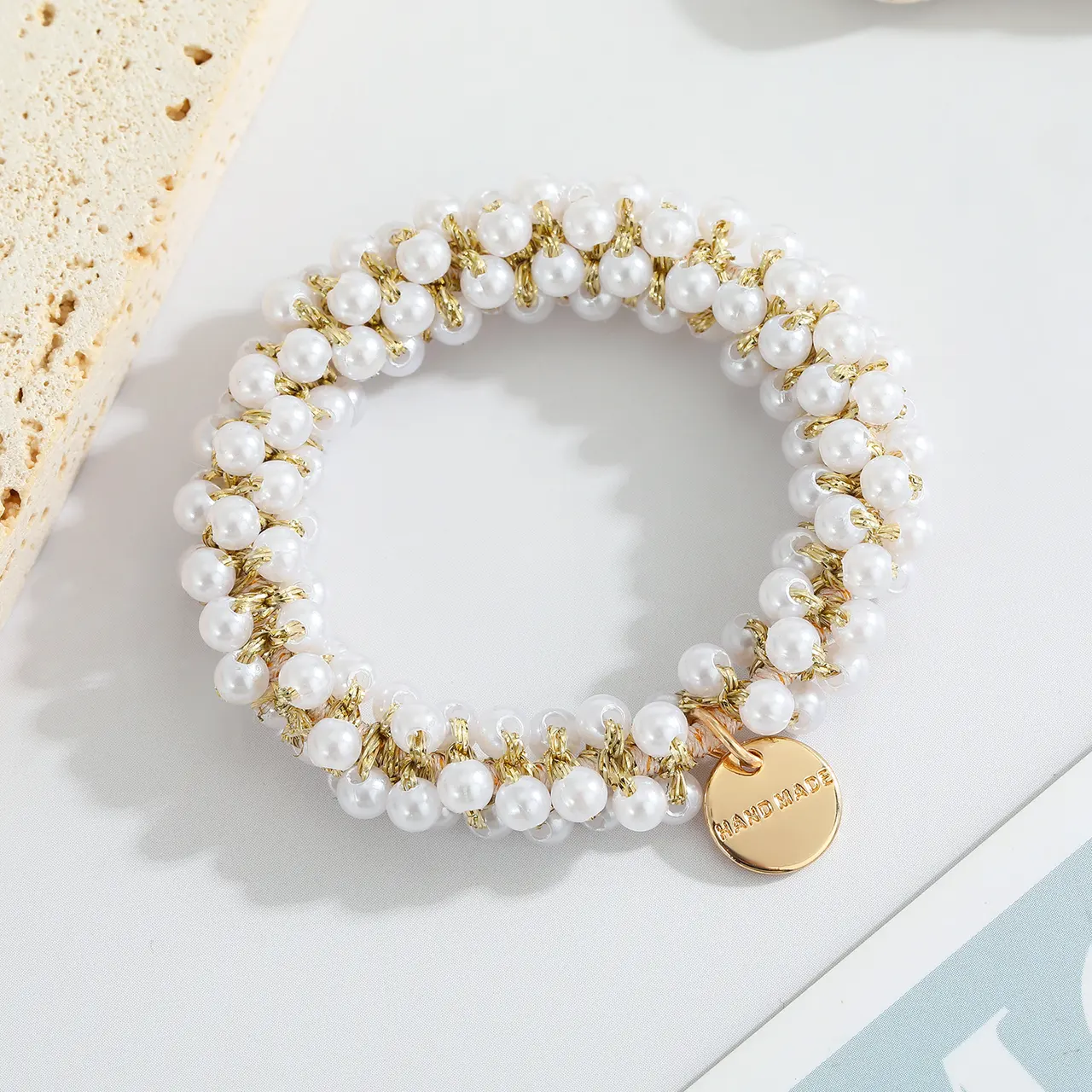 Multicolor Crystal Pearl Hair Ring Simple Girl Tieshair Bands Ins - Pearl Hair Bands 13