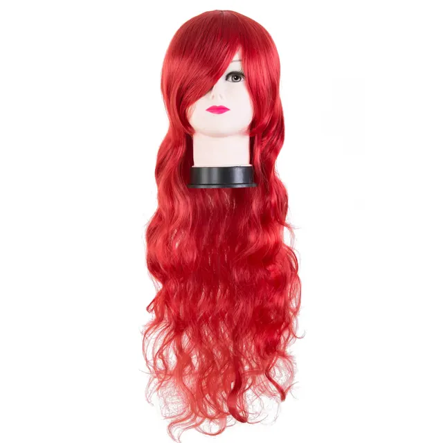 Cosplay 80CM Long Curly Hair 01 Big Red - Shop at LoveMi