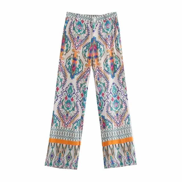 Retro Printed Long Version Suit Pants Trousers - Shop at LoveMi